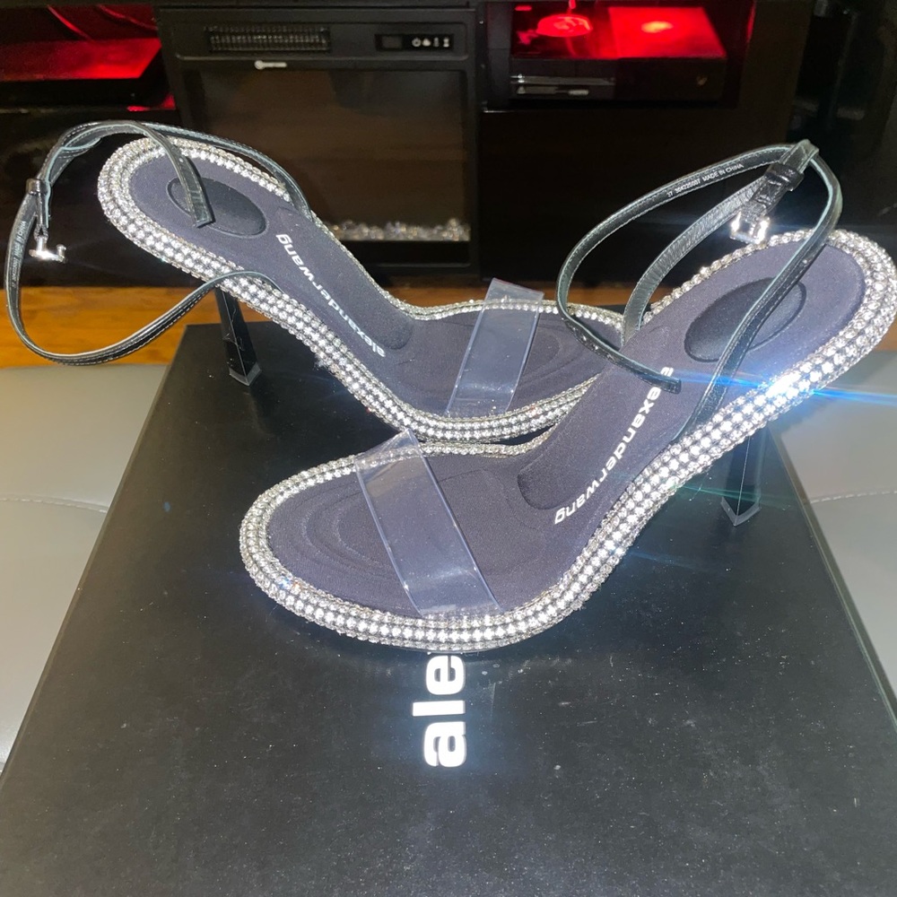 Alexander Wang Black and Silver Heels